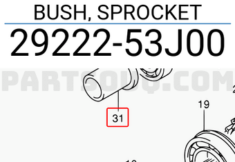 Suzuki 2922253J00 BUSH, SPROCKET