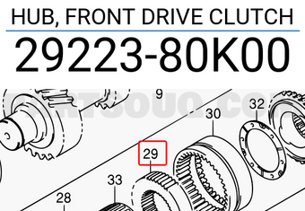 Suzuki 2922380K00 HUB, FRONT DRIVE CLUTCH