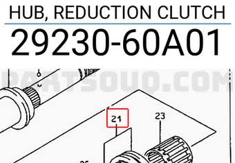 Suzuki 2923060A01 HUB, REDUCTION CLUTCH
