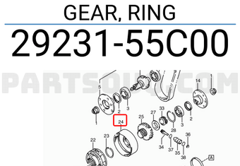 Suzuki 2923155C00 GEAR, RING