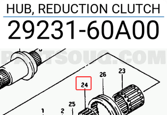 Suzuki 2923160A00 HUB, REDUCTION CLUTCH