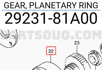 Suzuki 2923181A00 GEAR, PLANETARY RING