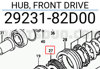 Suzuki 2923182D00 HUB, FRONT DRIVE