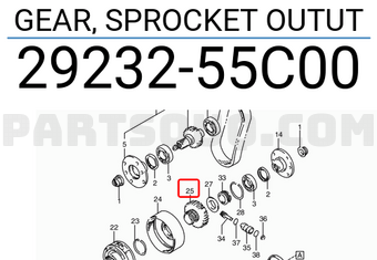 Suzuki 2923255C00 GEAR, SPROCKET OUTUT