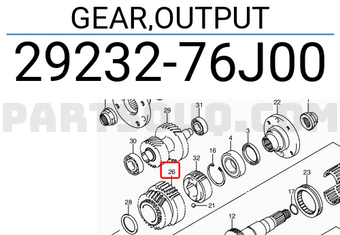Suzuki 2923276J00 GEAR,OUTPUT