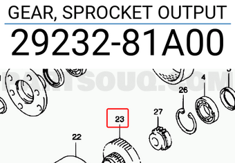 Suzuki 2923281A00 GEAR, SPROCKET OUTPUT