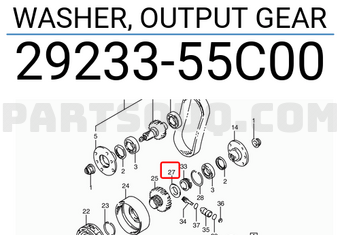 Suzuki 2923355C00 WASHER, OUTPUT GEAR