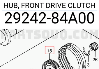 Suzuki 2924284A00 HUB, FRONT DRIVE CLUTCH