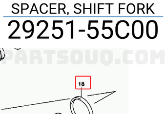 Suzuki 2925155C00 SPACER, SHIFT FORK