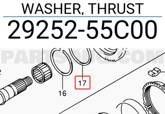 Suzuki 2925255C00 WASHER, THRUST