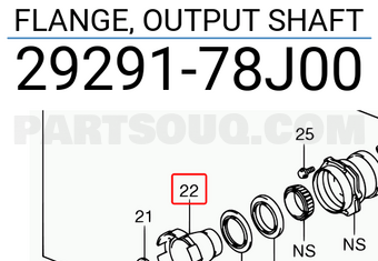 Suzuki 2929178J00 FLANGE, OUTPUT SHAFT
