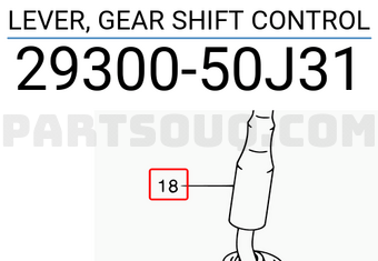 Suzuki 2930050J31 LEVER, GEAR SHIFT CONTROL