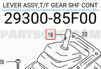 Suzuki 2930085F00 LEVER ASSY,T/F GEAR SHF CONT