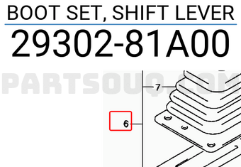 Suzuki 2930281A00 BOOT SET, SHIFT LEVER