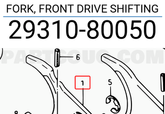 Suzuki 2931080050 FORK, FRONT DRIVE SHIFTING
