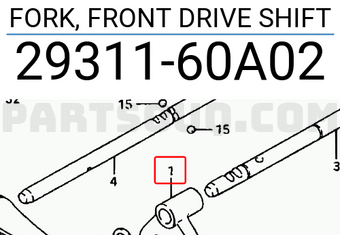 Suzuki 2931160A02 FORK, FRONT DRIVE SHIFT