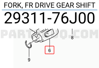 Suzuki 2931176J00 FORK, FR DRIVE GEAR SHIFT