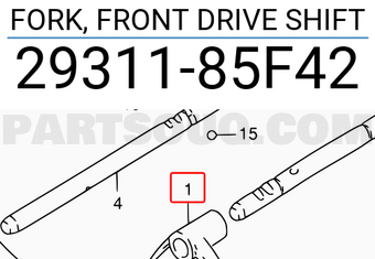 Suzuki 2931185F42 FORK, FRONT DRIVE SHIFT