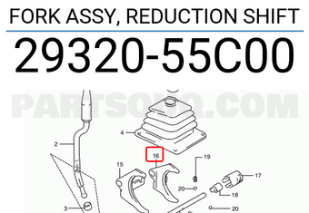 Suzuki 2932055C00 FORK ASSY, REDUCTION SHIFT