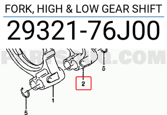 Suzuki 2932176J00 FORK, HIGH & LOW GEAR SHIFT