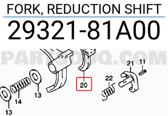 Suzuki 2932181A00 FORK, REDUCTION SHIFT