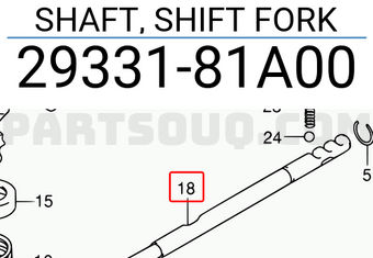 Suzuki 2933181A00 SHAFT, SHIFT FORK
