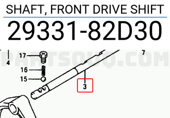 Suzuki 2933182D30 SHAFT, FRONT DRIVE SHIFT