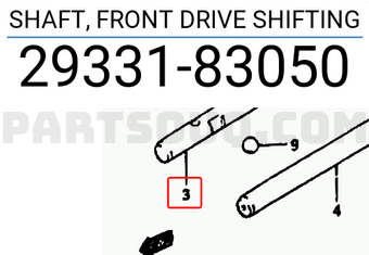 Suzuki 2933183050 SHAFT, FRONT DRIVE SHIFTING