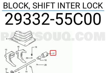 Suzuki 2933255C00 BLOCK, SHIFT INTER LOCK