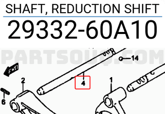 Suzuki 2933260A10 SHAFT, REDUCTION SHIFT