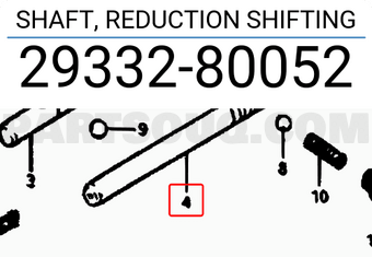 Suzuki 2933280052 SHAFT, REDUCTION SHIFTING