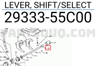 Suzuki 2933355C00 LEVER, SHIFT/SELECT