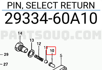 Suzuki 2933460A10 PIN, SELECT RETURN