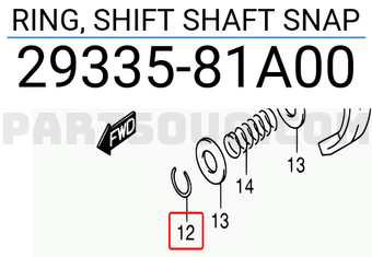 Suzuki 2933581A00 RING, SHIFT SHAFT SNAP