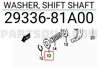Suzuki 2933681A00 WASHER, SHIFT SHAFT