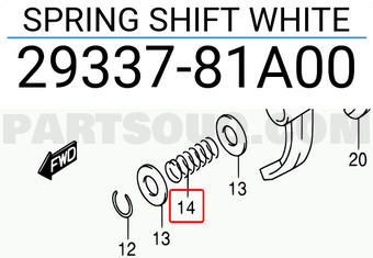 Suzuki 2933781A00 SPRING SHIFT WHITE