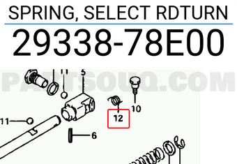 Suzuki 2933878E00 SPRING, SELECT RDTURN