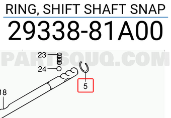 Suzuki 2933881A00 RING, SHIFT SHAFT SNAP