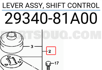 Suzuki 2934081A00 LEVER ASSY, SHIFT CONTROL