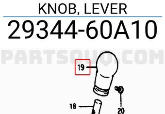 Suzuki 2934460A10 KNOB, LEVER