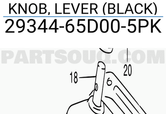 Suzuki 2934465D005PK KNOB, LEVER (BLACK)