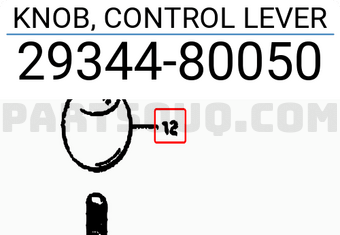 Suzuki 2934480050 KNOB, CONTROL LEVER