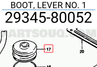 Suzuki 2934580052 BOOT, LEVER NO. 1