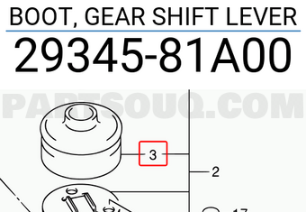 Suzuki 2934581A00 BOOT, GEAR SHIFT LEVER