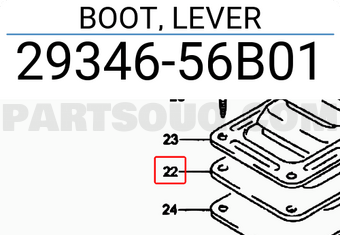 Suzuki 2934656B01 BOOT, LEVER