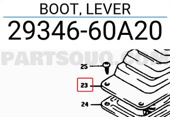 Suzuki 2934660A20 BOOT, LEVER