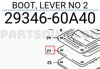 Suzuki 2934660A40 BOOT, LEVER NO 2