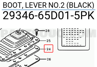 Suzuki 2934665D015PK BOOT, LEVER NO.2 (BLACK)