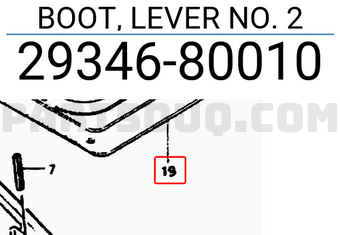 Suzuki 2934680010 BOOT, LEVER NO. 2