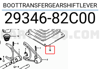 Suzuki 2934682C00 BOOTTRANSFERGEARSHIFTLEVER